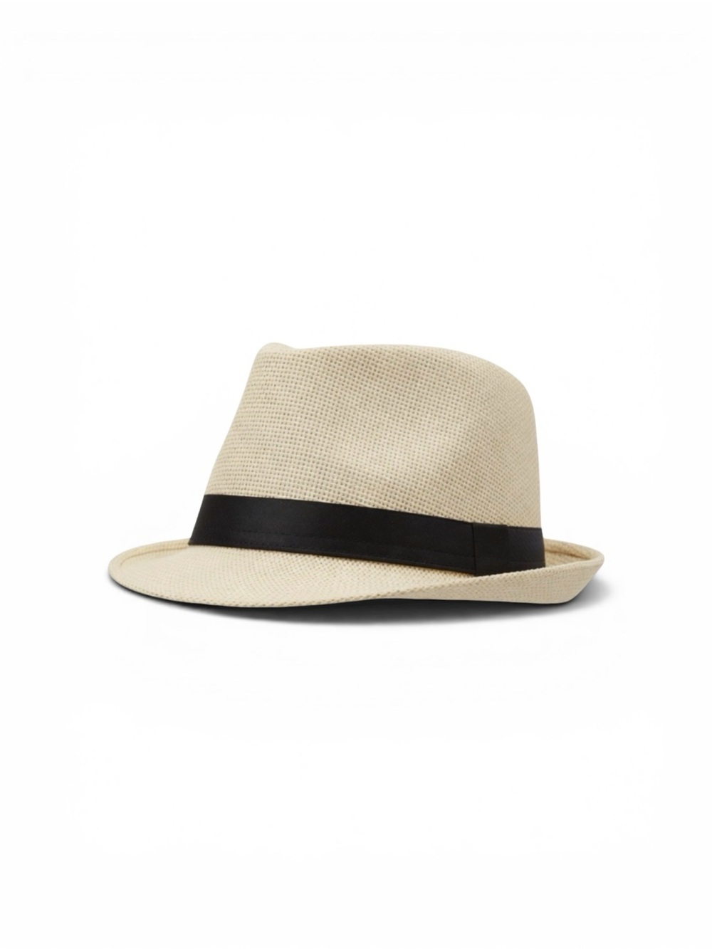 Cream / Pale Beige Woven Fedora Hat – Size M/L – Brand New, Never Worn